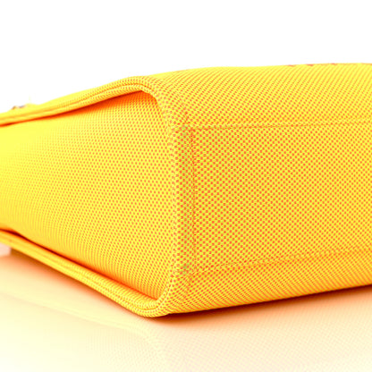 Chanel Mixed Fibers Calfskin Mini Deauville Tote Orange Yellow 7 of 8