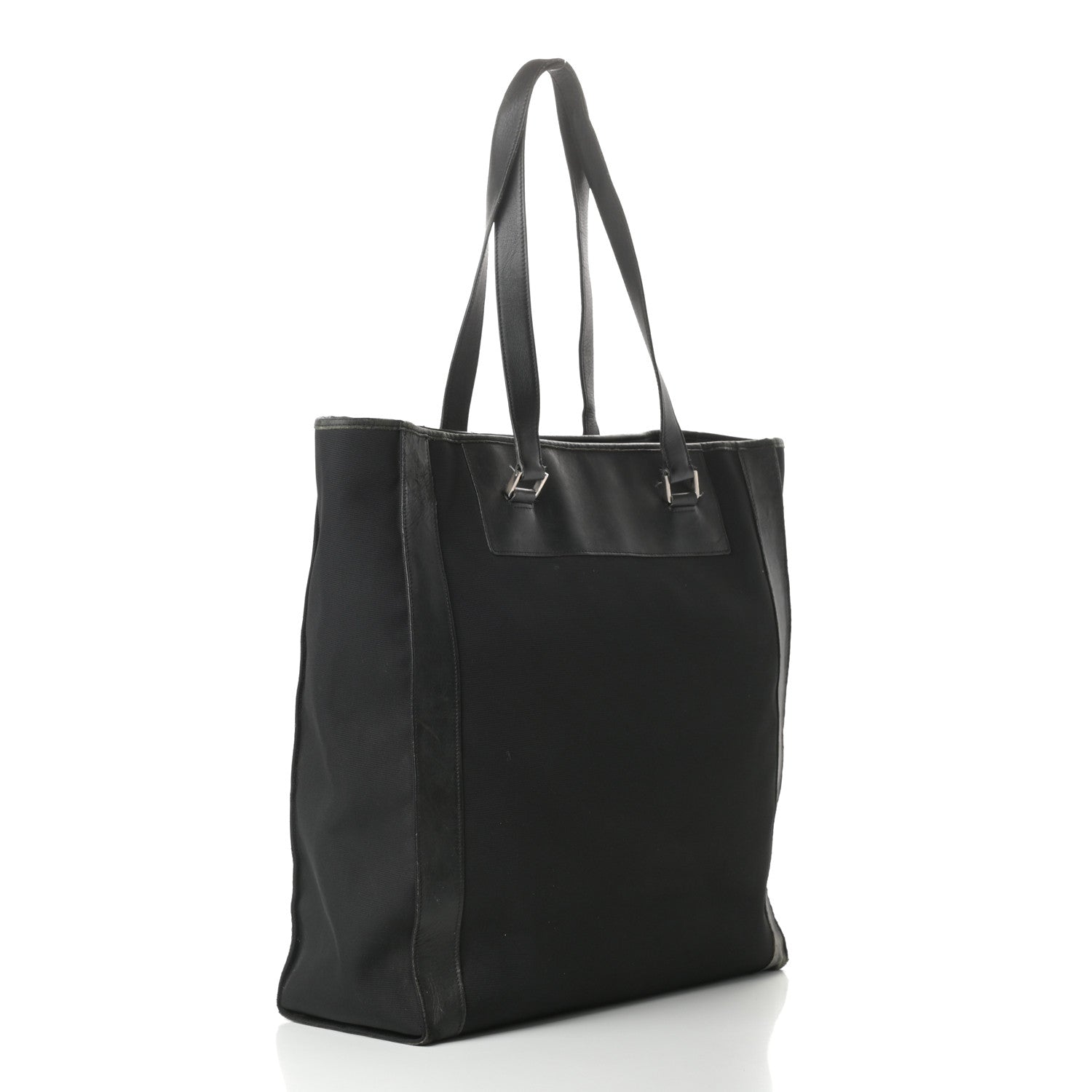 Gucci Nylon Calfskin Tote Black 3 of 20