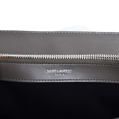 Saint Laurent Calfskin Y Quilted Monogram Large Loulou Chain Satchel Fog 6 of 11
