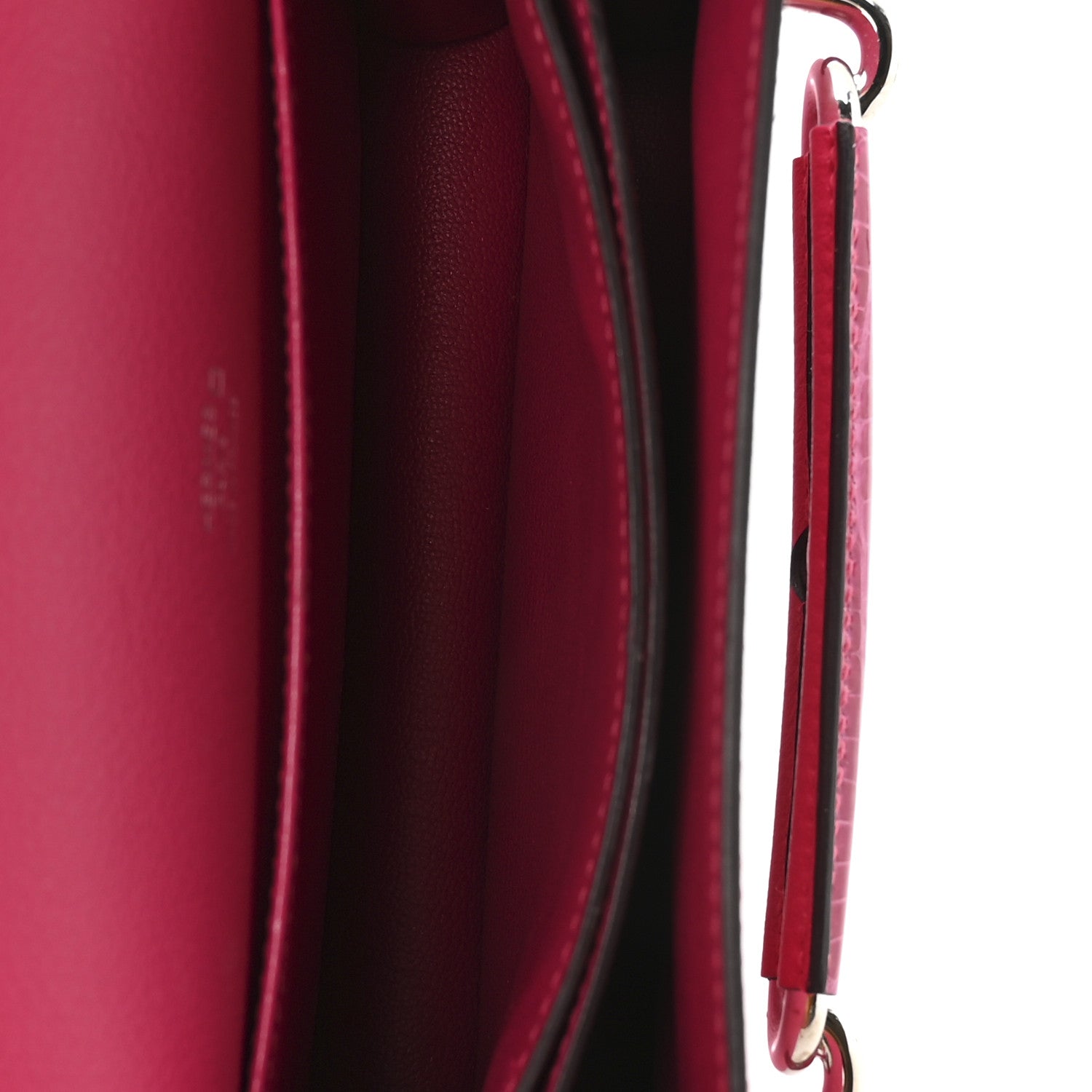 Hermes Evercolor Matte Alligator Mini Touch Sac Roulis Rose Mexico 9 of 21