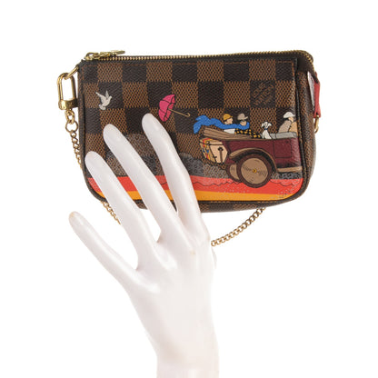 Louis Vuitton Damier Ebene 2015 Christmas Animation Mini Pochette Accessories 2 of 7