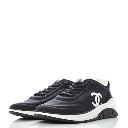 Chanel Lycra CC Sneakers 40 Black 3 of 9