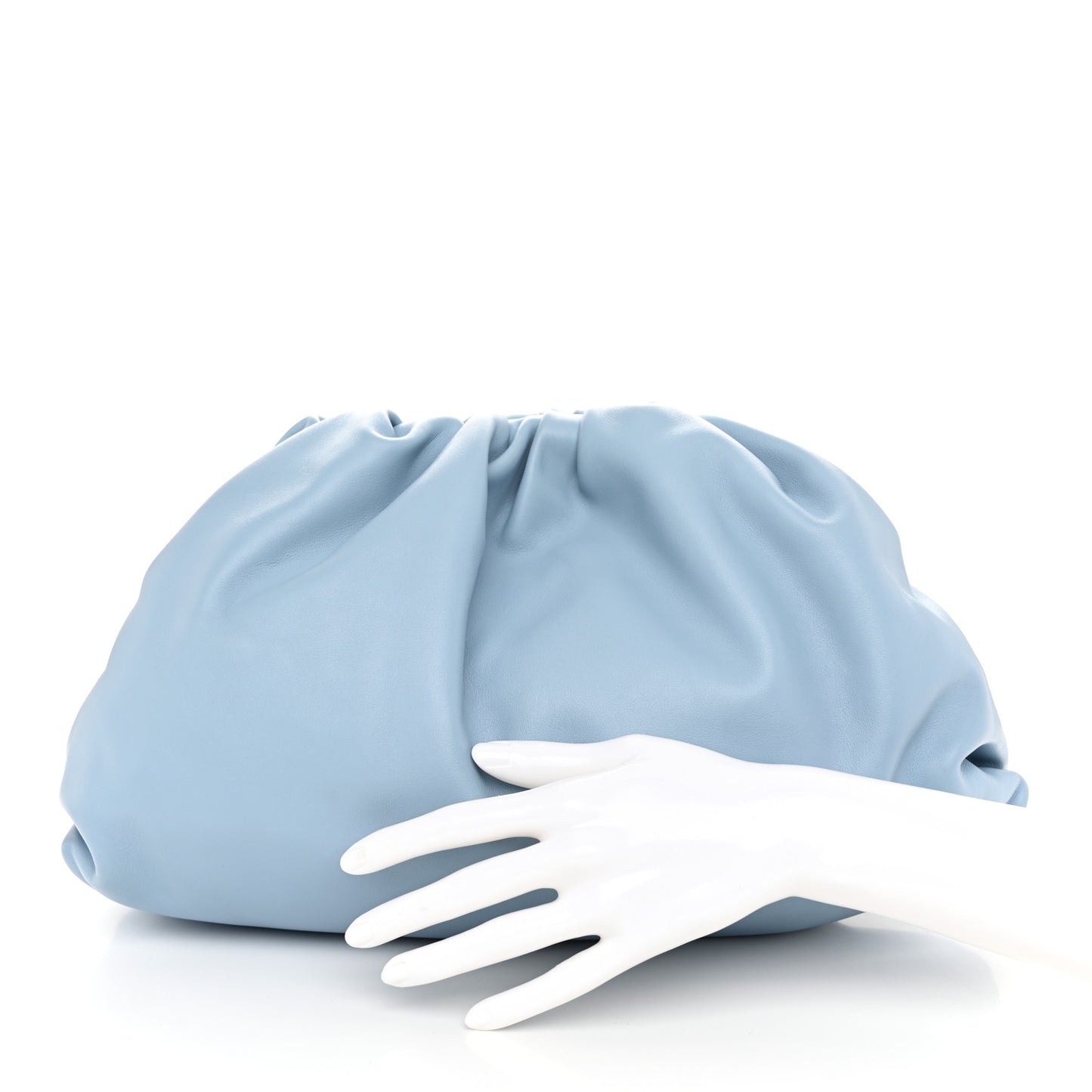 Smooth Butter Calf The Pouch Oversized Clutch Ice