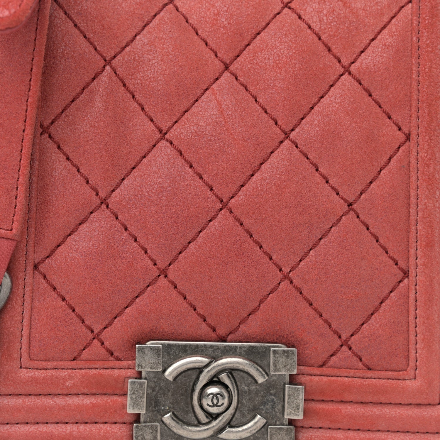Chanel Iridescent Calfskin Quilted Small Gentle Square Boy Flap Red 8 of 11