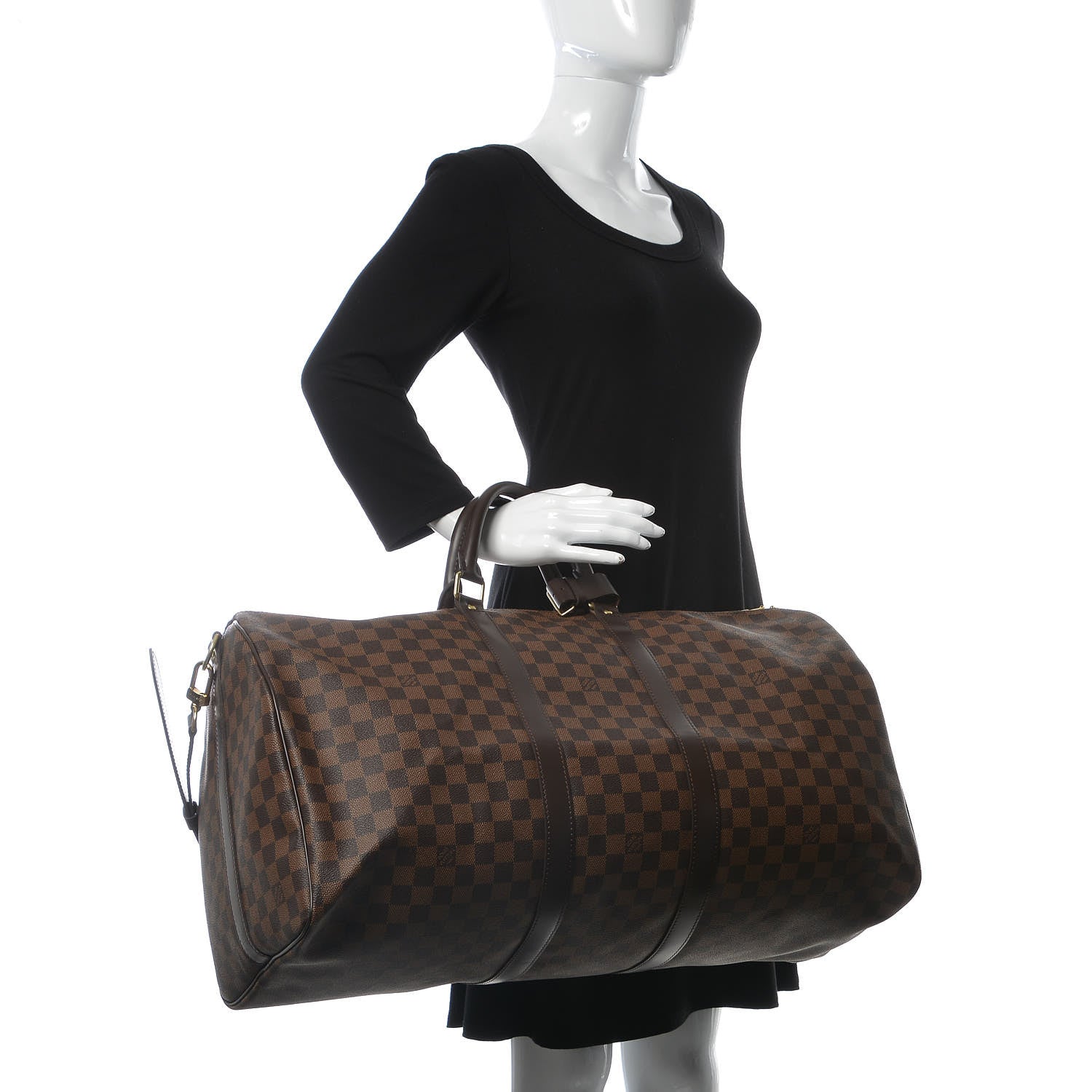 Louis Vuitton Damier Ebene Keepall Bandouliere 55 3 of 8