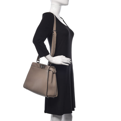 Fendi Cuoio Romano Selleria Medium Peekaboo Iconic Satchel Corda 2 of 12