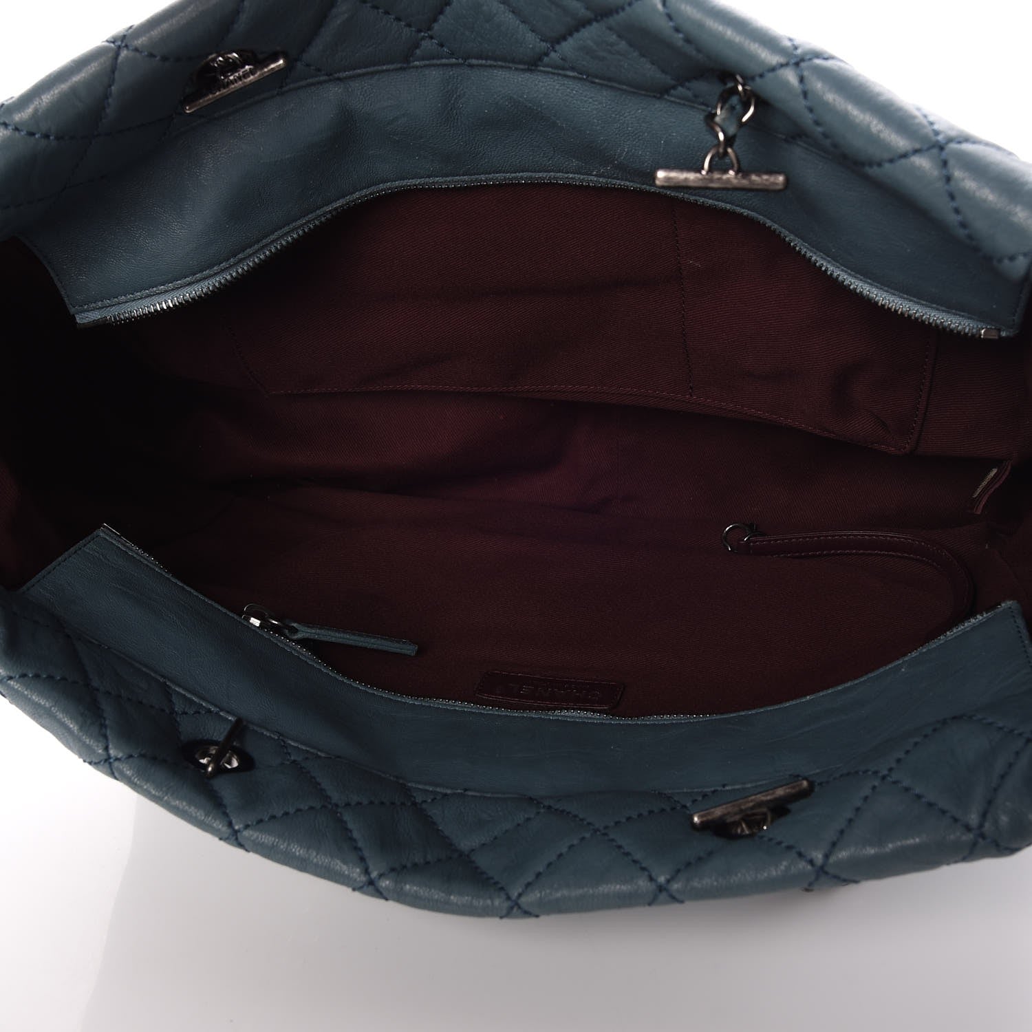 Chanel Washed Lambskin Quilted Flap Tote Blue 5 of 7