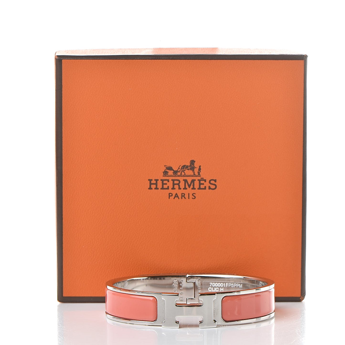 Enamel Narrow Clic Clac H Bracelet PM Hibiscus