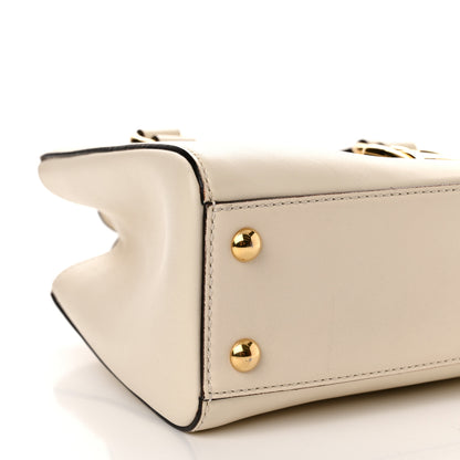 Gucci Calfskin Medium Sylvie Top Handle Tote White 9 of 12