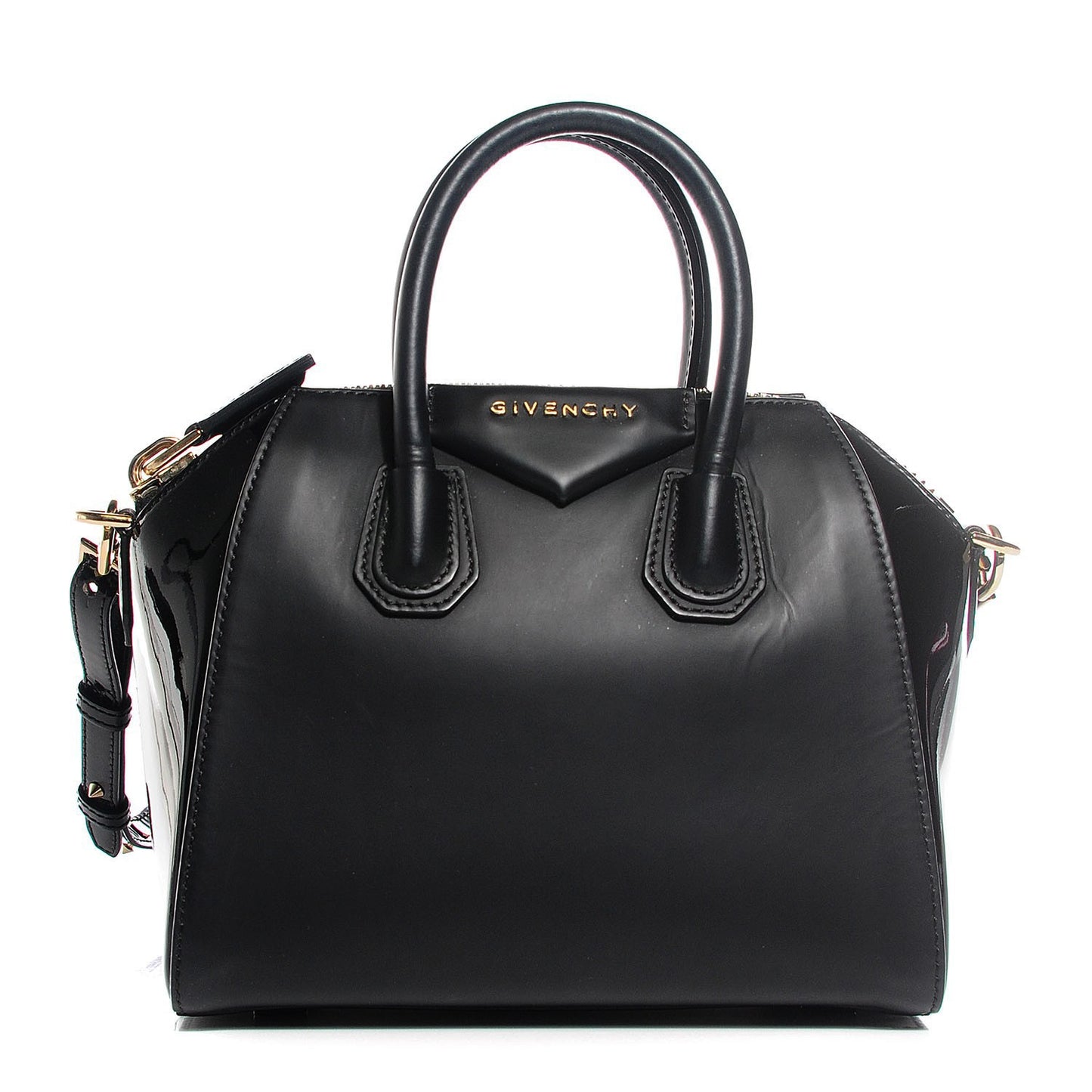 Rubber Effect Calfskin Mini Antigona Black