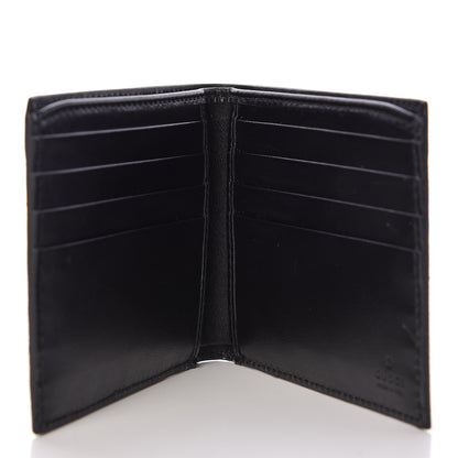 Gucci GG Supreme Monogram Selleria Calfskin Tiger Nice Bi-Fold Wallet Beige Ebony Multicolor Black 5 of 7