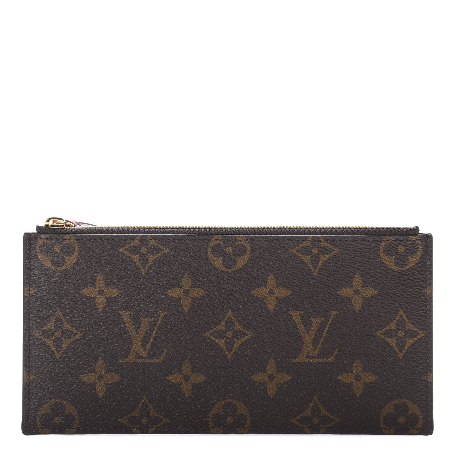 Monogram Felicie Chain Wallet Zippered Insert Fuchsia