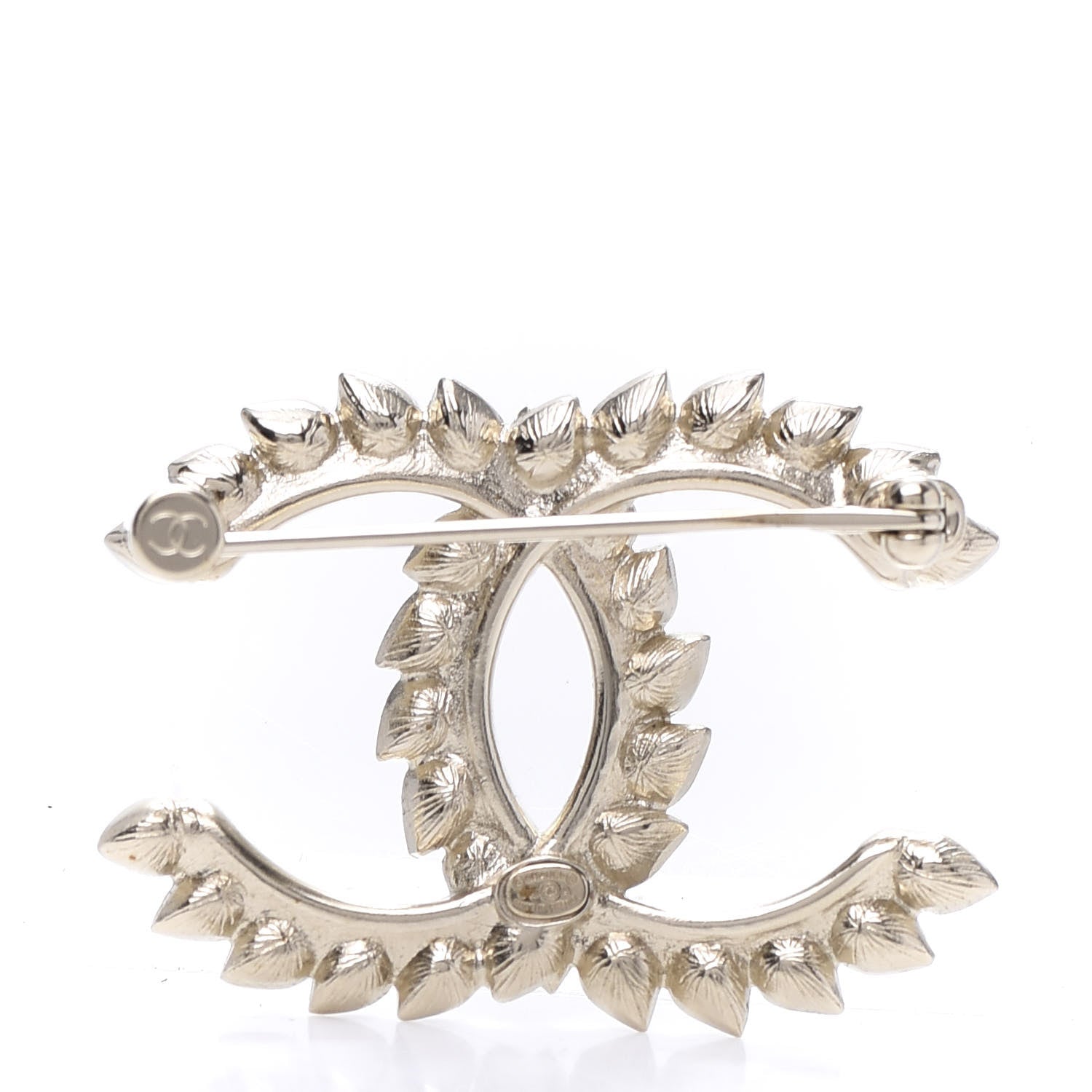 Chanel Strass Crystal Dazzling Wheat CC Brooch Gold 3 of 4