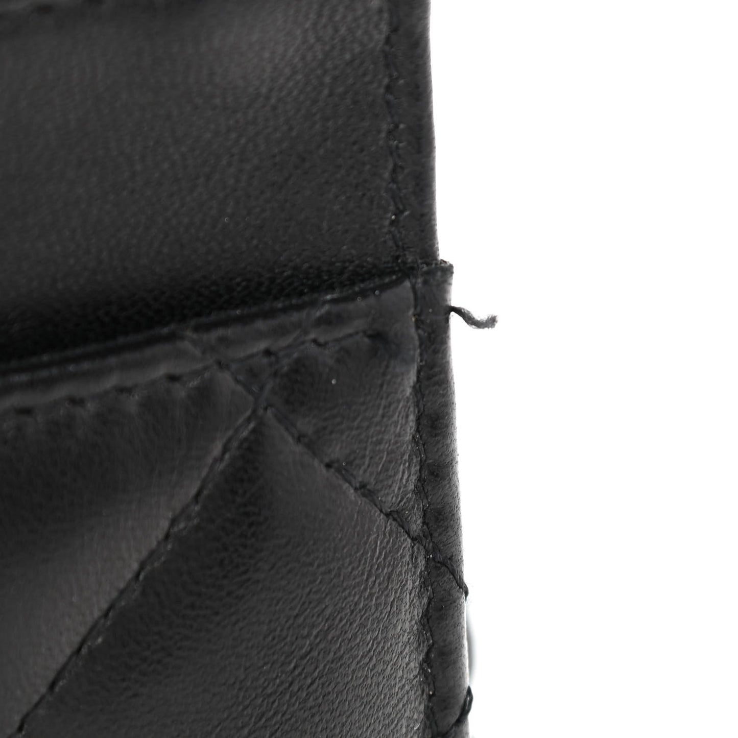 Lambskin Quilted Wallet On Chain WOC Black