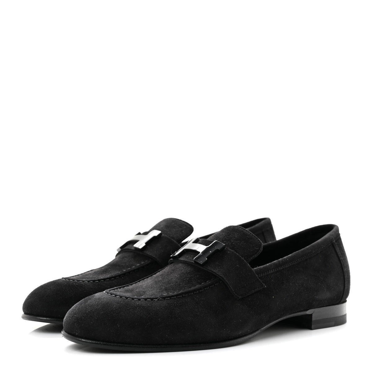 Suede Goatskin Paris Loafers 36 Black
