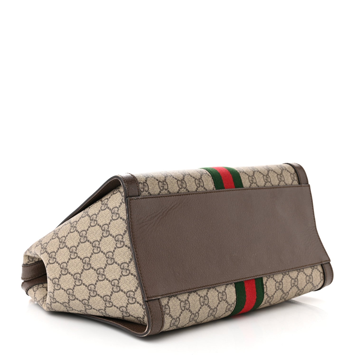 Gucci GG Supreme Monogram Web Medium Ophidia Tote Bag Brown 4 of 17