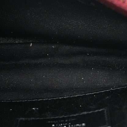Saint Laurent Sheepskin Matelasse Chevron Monogram Medium College Bag Rouge Legion 6 of 13