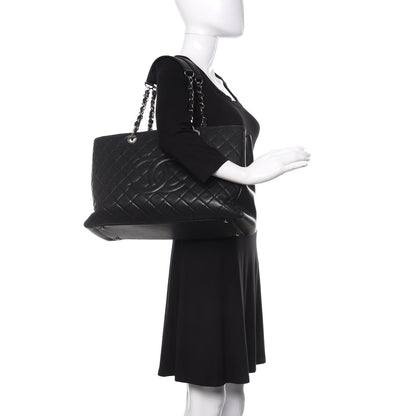 Chanel Caviar Quilted XL Grand Shopping Tote GST Black 2 of 21