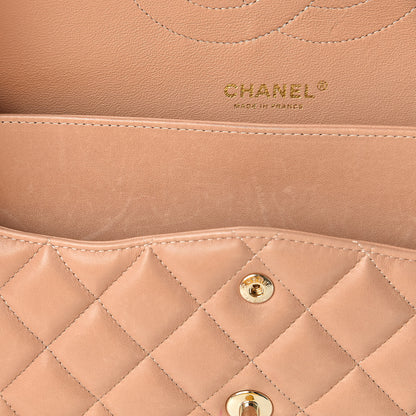Chanel Lambskin Quilted Jumbo Double Flap Beige Clair 13 of 25