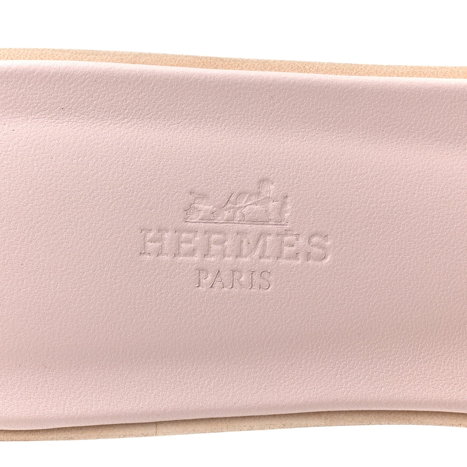 Hermes Epsom Oran Sandals 38.5 Rose Porcelaine 7 of 9