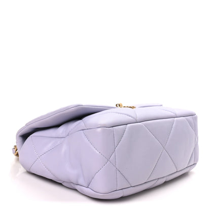 Chanel Lambskin Quilted Medium Chanel 19 Flap Light Purple 3 of 9