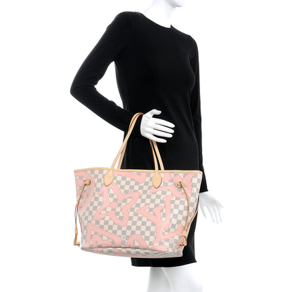 Louis Vuitton Damier Azur Tahitienne Neverfull MM 2 of 8