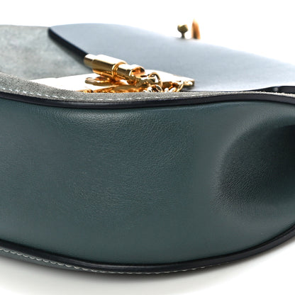 Chloe Suede Smooth Calfskin Mini Drew Shoulder Bag Cloudy Blue 8 of 14