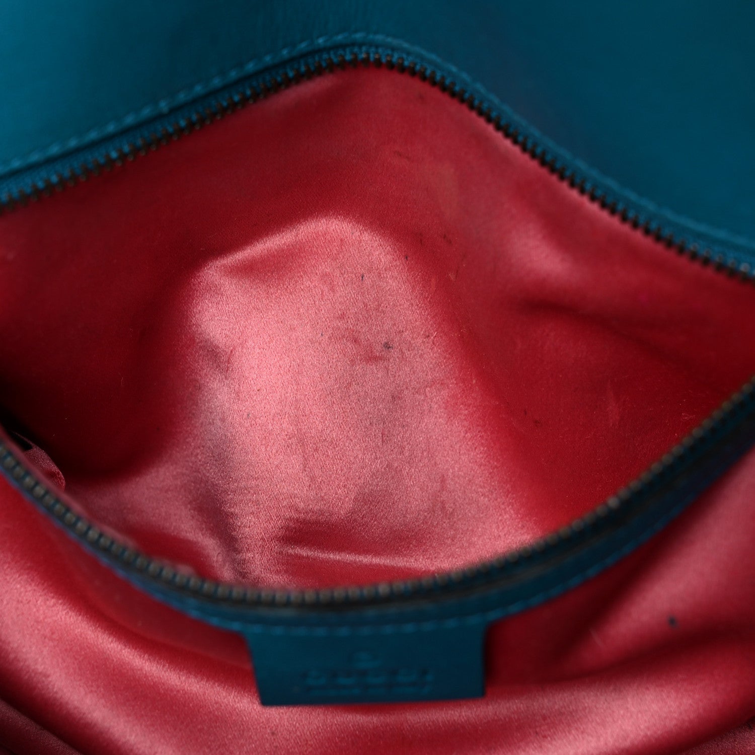 Gucci Velvet Matelasse Small GG Marmont Shoulder Bag Pavone Cyan 11 of 20