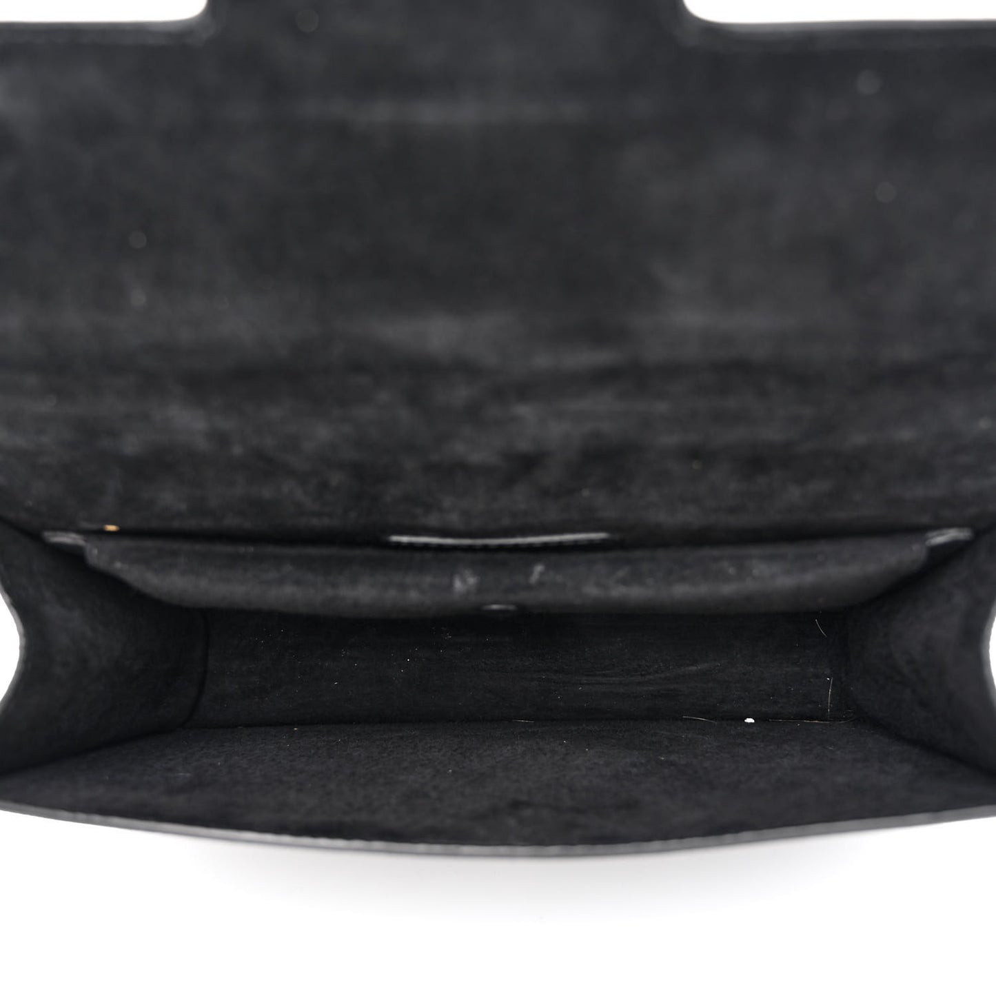 Grained Calfskin Hand Appliqued Medium Insignia Flap Black