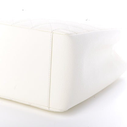 Chanel Caviar Quilted Grand Shopping Tote GST White 9 of 9