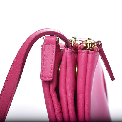 Celine Lambskin Small Trio Crossbody Bag Fuchsia 11 of 12