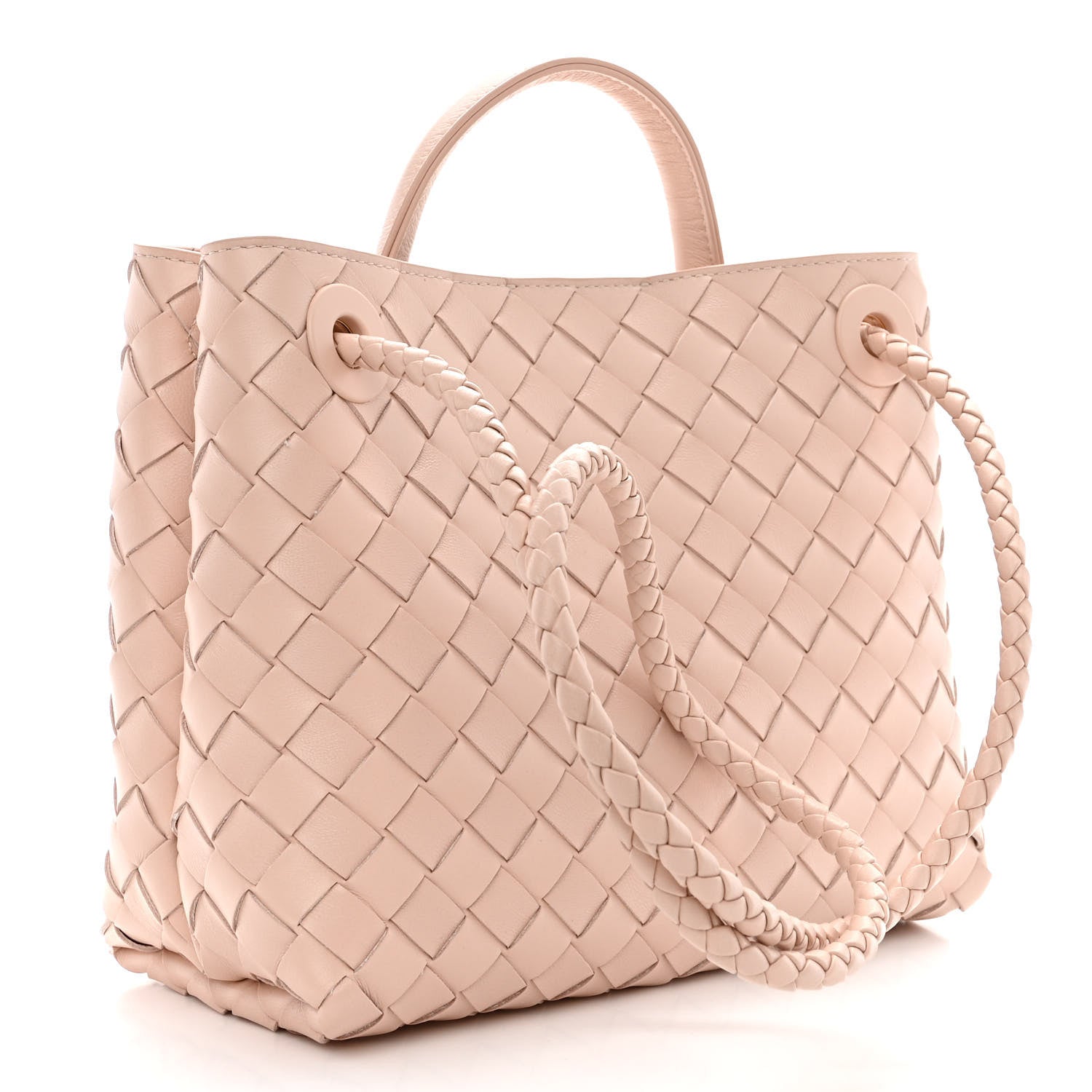 Bottega Veneta Nappa Intrecciato Small Andiamo Shoulder Bag Nude 3 of 10