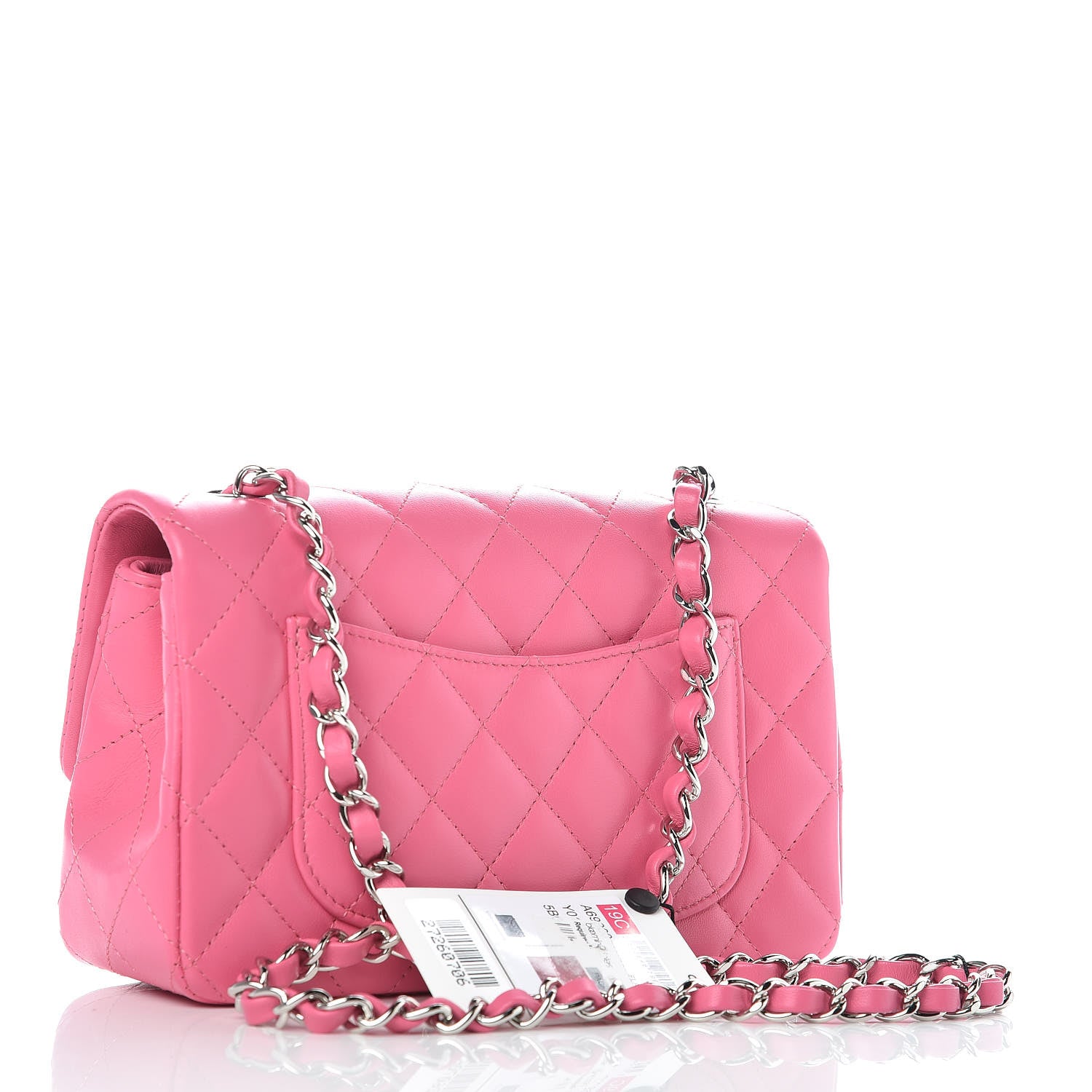 Chanel Lambskin Quilted Mini Rectangular Flap Pink 3 of 10