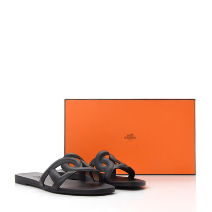 Hermes Rubber Aloha Sandals 35 Black 9 of 9