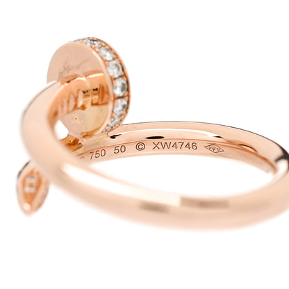 Cartier 18K Pink Gold Diamond Juste Un Clou Ring 50 5.25 5 of 6