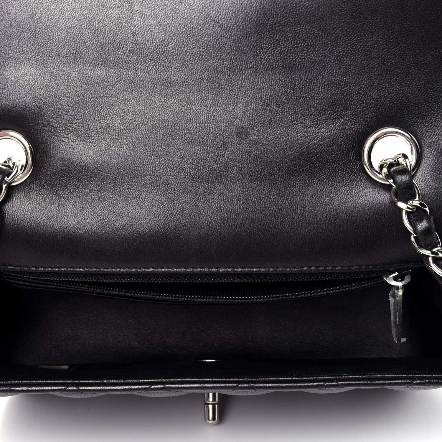 Chanel Lambskin Quilted Mini Charms Rectangular Flap Black 4 of 4