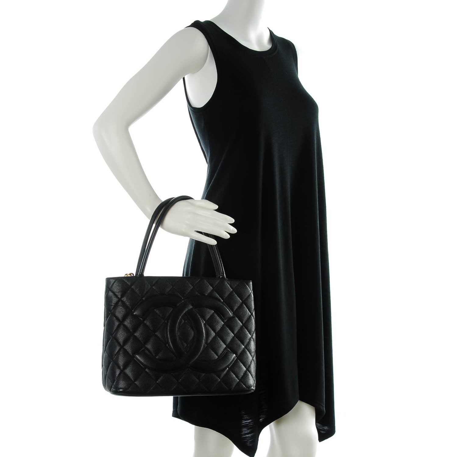 Chanel Caviar Quilted Medallion Tote Black 2 of 7
