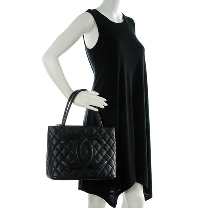 Chanel Caviar Quilted Medallion Tote Black 2 of 7