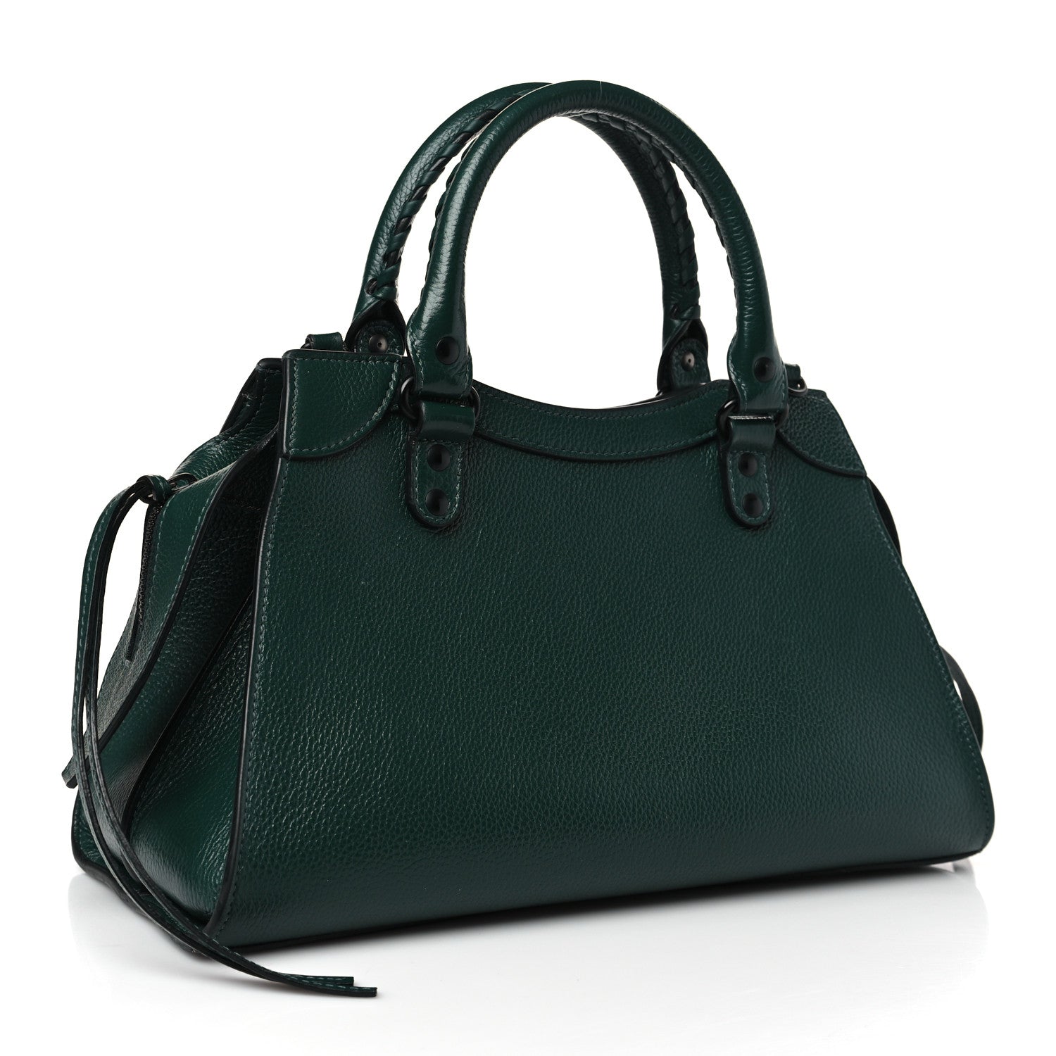 Balenciaga Grained Calfskin Neo Classic Matte Black Hardware S City Forest Green 3 of 11