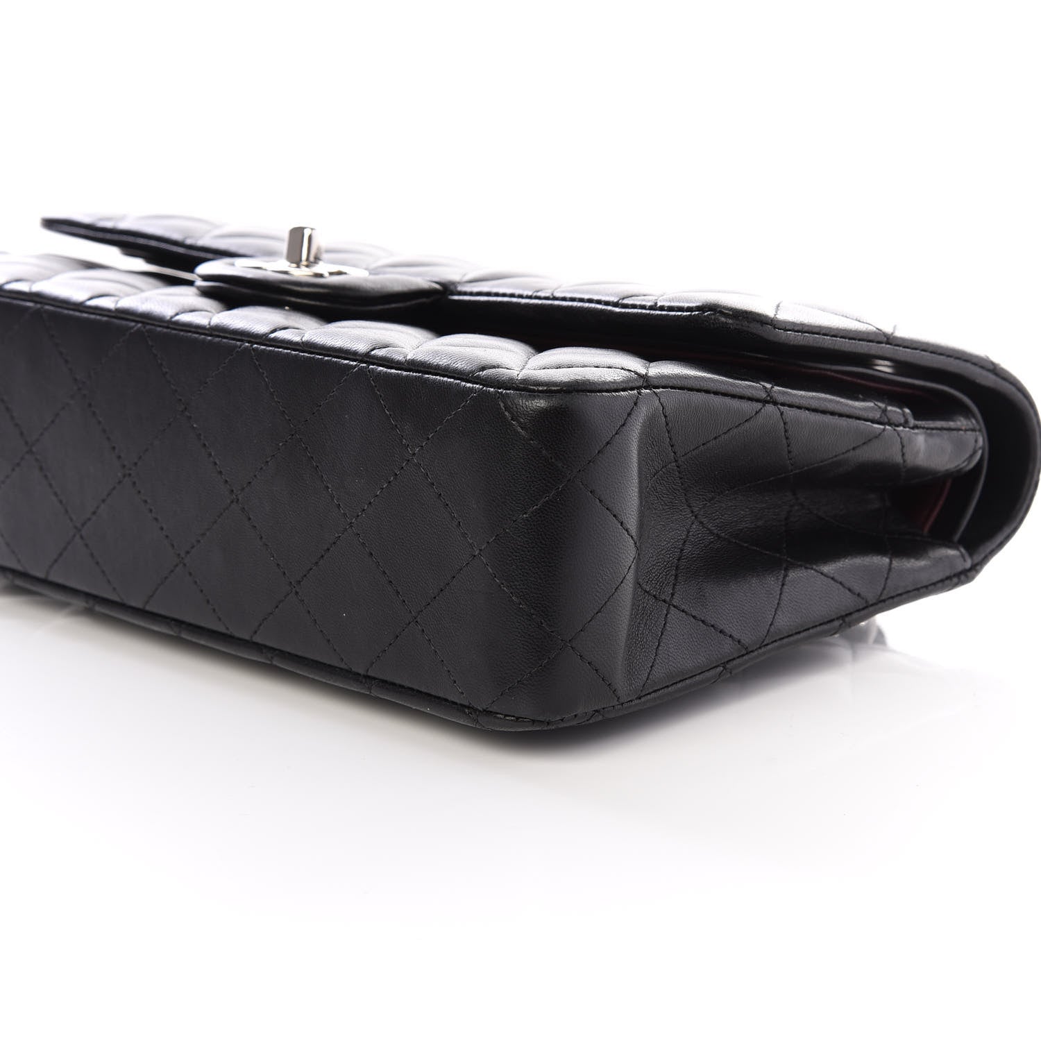 Chanel Lambskin Quilted Medium Double Flap Black 6 of 10