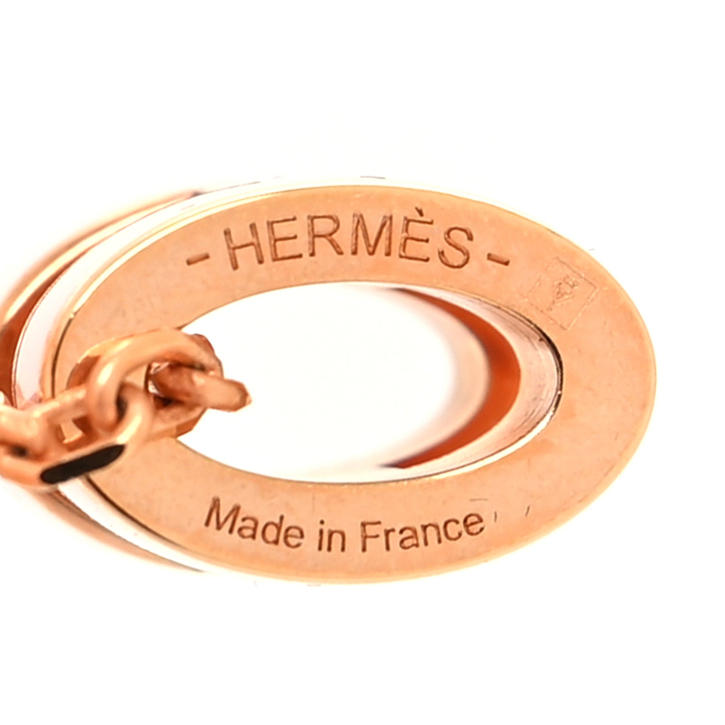 Lacquered Rose Gold Mini Pop H Pendant Necklace Rose Dragee