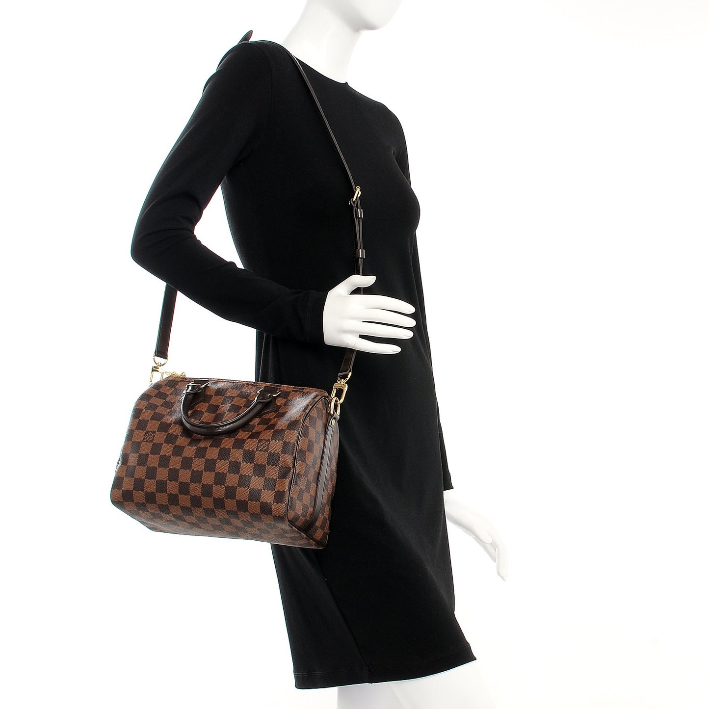 Damier Ebene Speedy Bandouliere 25