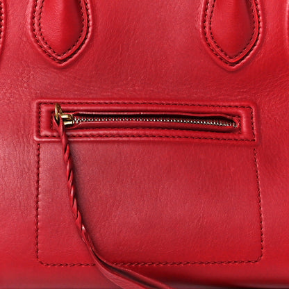 Celine Baby Grained Calfskin Medium Phantom Luggage Carmin 7 of 12