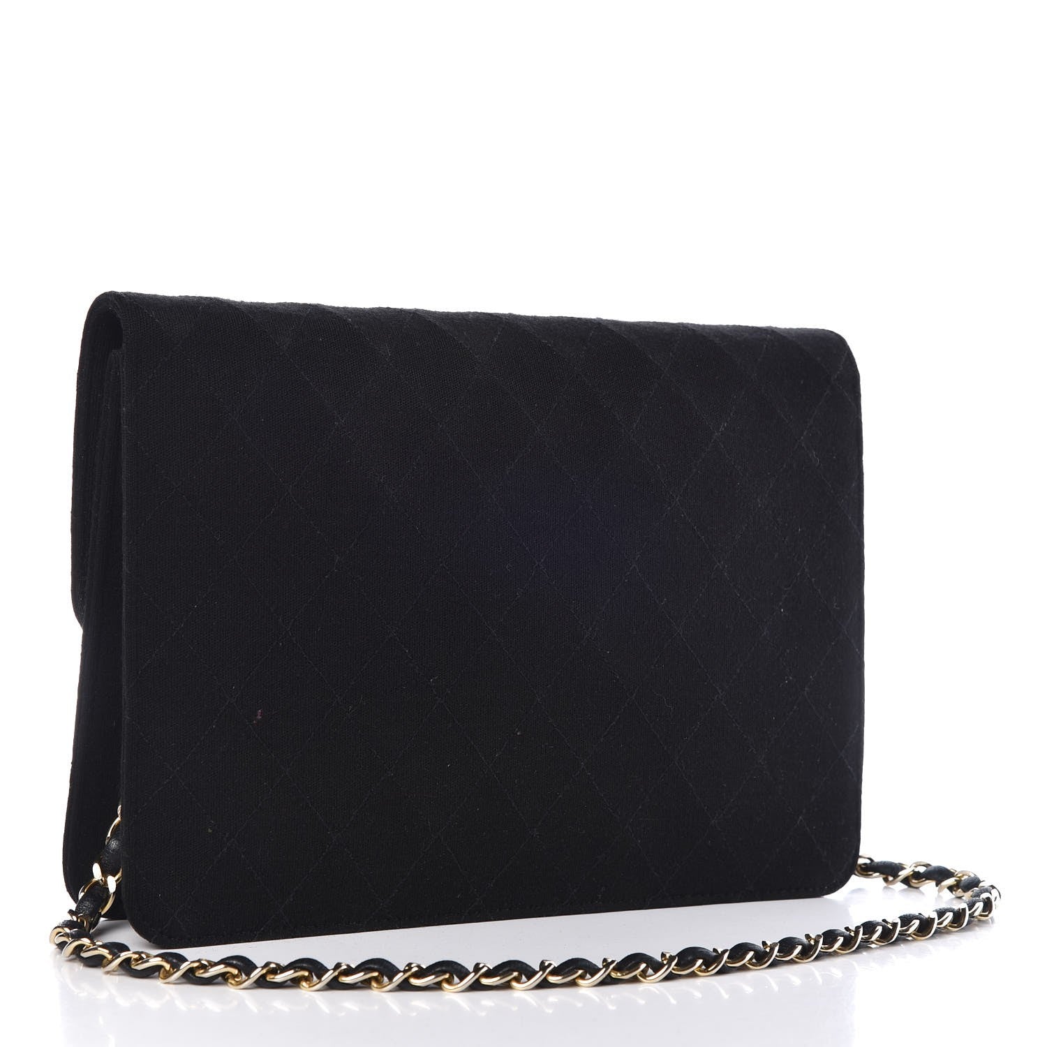 Chanel Jersey Quilted Medium Single Flap Black 3 of 13