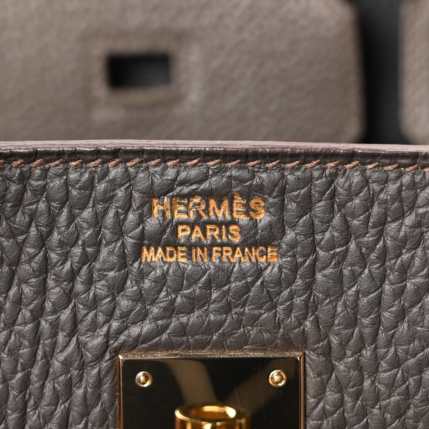 Hermes Taurillon Clemence Lizard Club Birkin 35 Etain Graphite 6 of 10