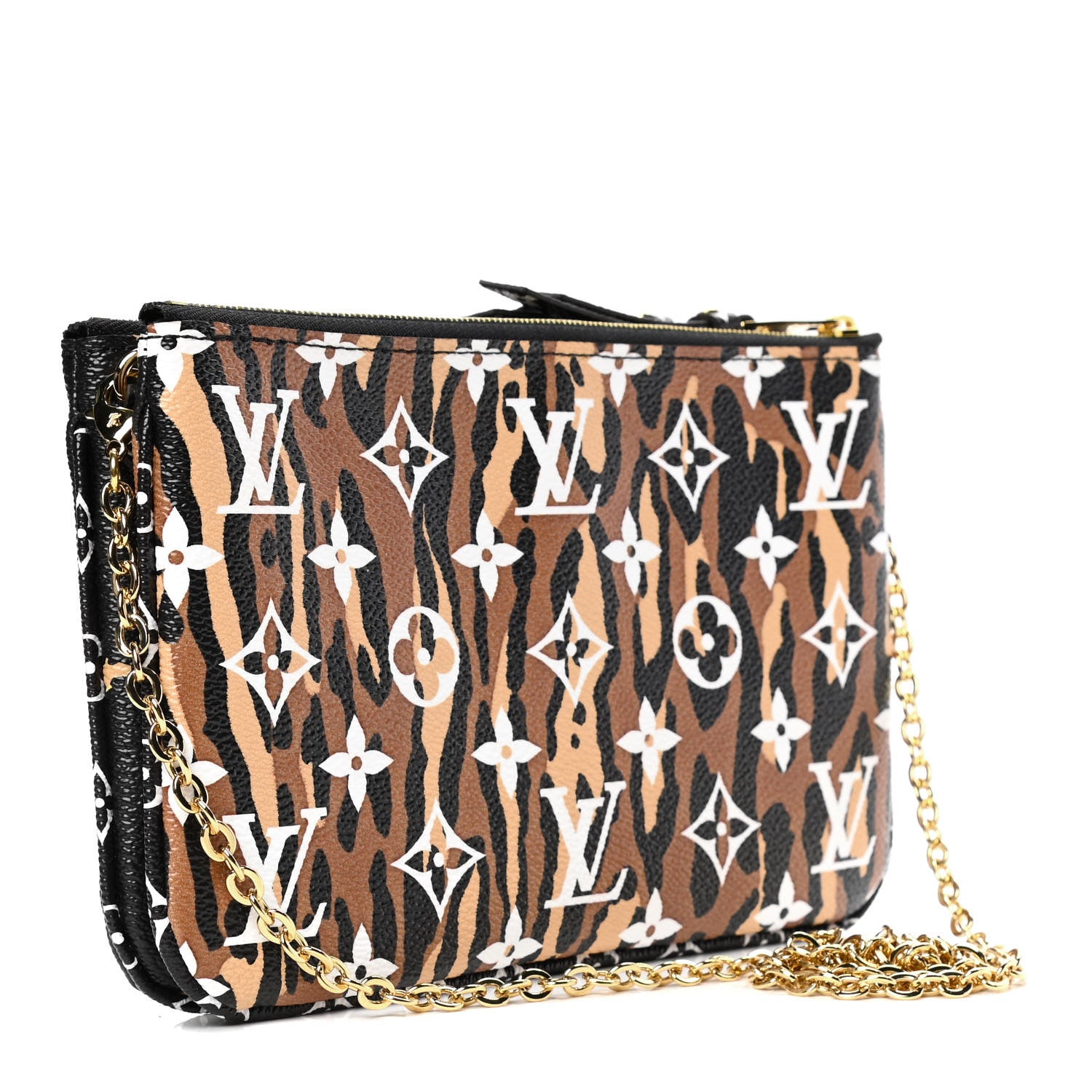 Louis Vuitton Monogram Giant Jungle Pochette Double Zip Black 4 of 4