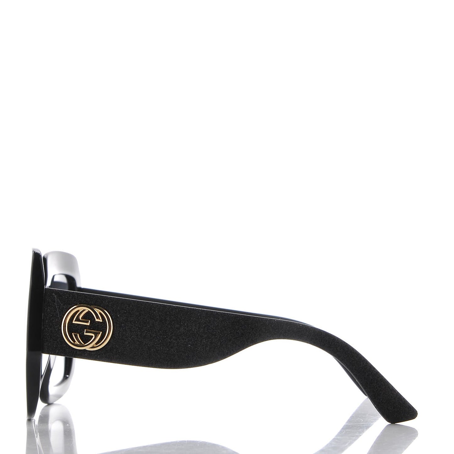 Square Frame Glitter GG0102S Sunglasses Black