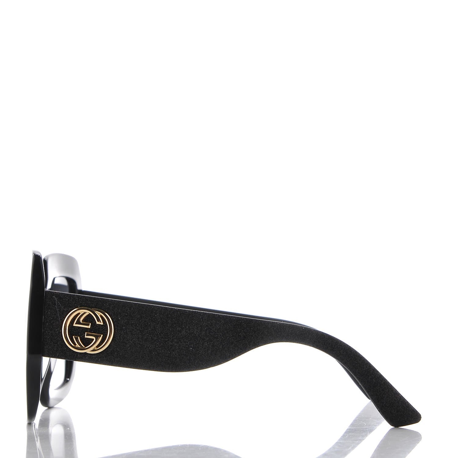 Gucci Square Frame Glitter GG0102S Sunglasses Black 3 of 7