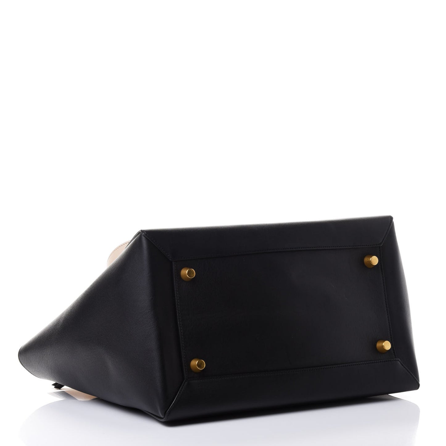 Smooth Calfskin Small Bi-Color Belt Bag Black Cream