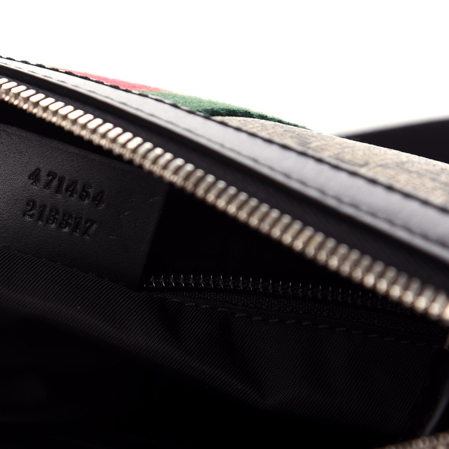 GG Supreme Monogram Web Messenger Bag Black